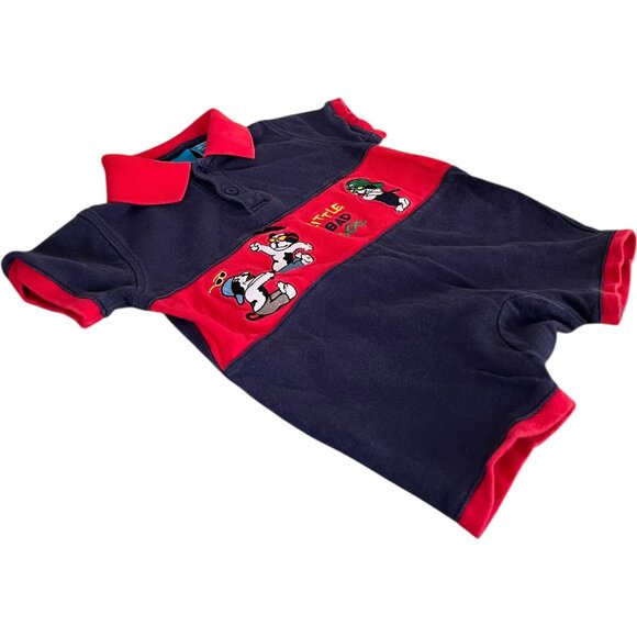 Vintage Little Big Dogs Romper Boys Toddler 12-18m "Bad Dog" Embroidered 90s - Picture 4 of 9